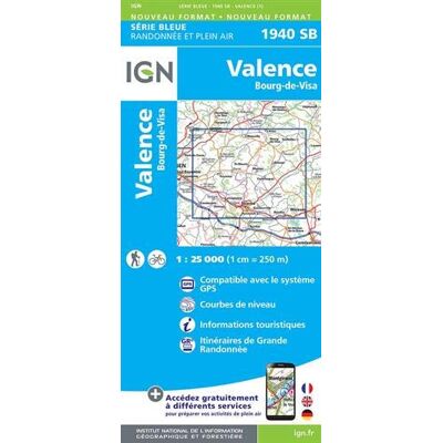 Collectif Valence.Bourg-De-Visa 1:25 000 - Publicité Collectif Valence.Bourg-De-Visa 1:25 000 - Publicité
