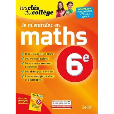 Collectif Je M'Entraîne En Maths, 6e : Nouveaux Programmes Collège, Cycle 3 - Publicité Collectif Je M'Entraîne En Maths, 6e : Nouveaux Programmes Collège, Cycle 3 - Publicité