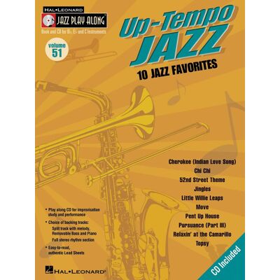 Various Jazz Play Along Volume 51 Up Tempo Jazz Bflatinst Book / Cd: Play-Along, Cd Für Instrument(E) In B (Hal Leonard Jazz Play-Along) - Publicité Various Jazz Play Along Volume 51 Up Tempo Jazz Bflatinst Book / Cd: Play-Along, Cd Für Instrument(E) In B (Hal Leonard Jazz Play-Along) - Publicité