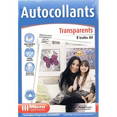 Papier Transparent Autocollant Brillant (8) 2880 Dpi - Publicité Papier Transparent Autocollant Brillant (8) 2880 Dpi - Publicité