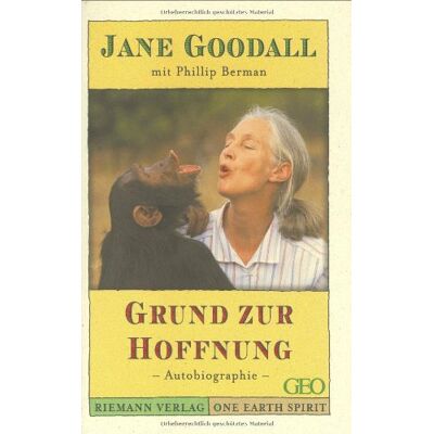 Jane Goodall Grund Zur Hoffnung, Autobiographie - Publicité Jane Goodall Grund Zur Hoffnung, Autobiographie - Publicité