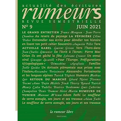 Collectif Rumeurs : Actualité Des Écritures, N° 9 - Publicité Collectif Rumeurs : Actualité Des Écritures, N° 9 - Publicité