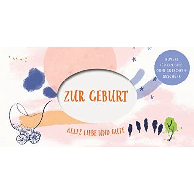 Enveloppe Cadeau Anonyme pour Naissance - Carte pliable, 22,5x12,5cm - Enveloppe de félicitations pour naissance - Publicité Enveloppe Cadeau Anonyme pour Naissance - Carte pliable, 22,5x12,5cm - Enveloppe de félicitations pour naissance - Publicité