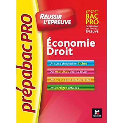 Marie-Madeleine Piroche Economie, Droit : Bac Pro 2de, 1re, Terminale : Réussir L'Épreuve - Publicité Marie-Madeleine Piroche Economie, Droit : Bac Pro 2de, 1re, Terminale : Réussir L'Épreuve - Publicité