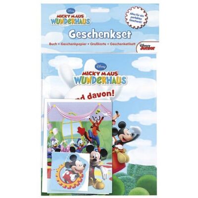 Walt Disney Disney Micky Maus Wunderhaus Geschenkset: Buch, Geschenkpapier, Grußkarte, Geschenketikett - Publicité Walt Disney Disney Micky Maus Wunderhaus Geschenkset: Buch, Geschenkpapier, Grußkarte, Geschenketikett - Publicité