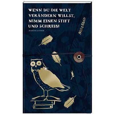 Notizbuch Mit Wickelverschluss - Wenn Du Die Welt Verändern Willst, Nimm Einen Stift Und Schreib! - Publicité Notizbuch Mit Wickelverschluss - Wenn Du Die Welt Verändern Willst, Nimm Einen Stift Und Schreib! - Publicité