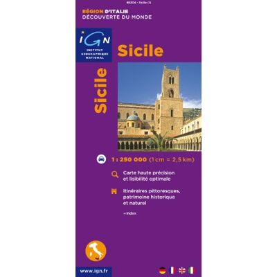 IGN 86204 Sicile 1/250.000 - Publicité IGN 86204 Sicile 1/250.000 - Publicité