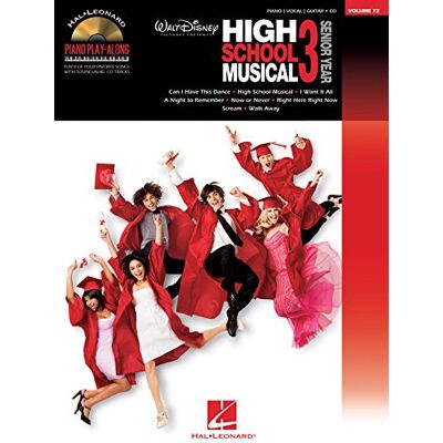 Walt Disney Piano Play-Along Vol. 72 - High School Musical 3 (Mit Cd) (Hal Leonard Piano Play-Along): Music From The Motion Picture Soundtrack - Publicité Walt Disney Piano Play-Along Vol. 72 - High School Musical 3 (Mit Cd) (Hal Leonard Piano Play-Along): Music From The Motion Picture Soundtrack - Publicité