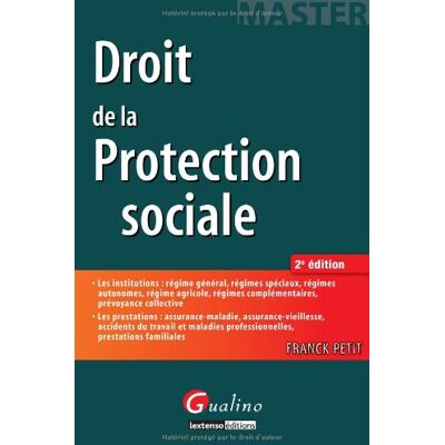 Franck Petit Droit De La Protection Sociale - Publicité Franck Petit Droit De La Protection Sociale - Publicité
