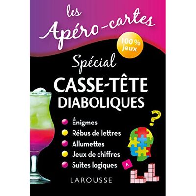 Larousse Les Apéro-Cartes Spécial Casse-Tête Diaboliques - Publicité Larousse Les Apéro-Cartes Spécial Casse-Tête Diaboliques - Publicité