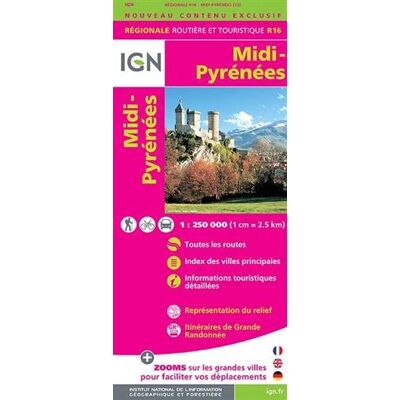 IGN Midi-Pyrénées 2015. 1 : 250 000: Réseau Autoroutier Gratuit Et Payant. Index Des Villes Principales. Informations Touristiques Détaillées - Publicité IGN Midi-Pyrénées 2015. 1 : 250 000: Réseau Autoroutier Gratuit Et Payant. Index Des Villes Principales. Informations Touristiques Détaillées - Publicité
