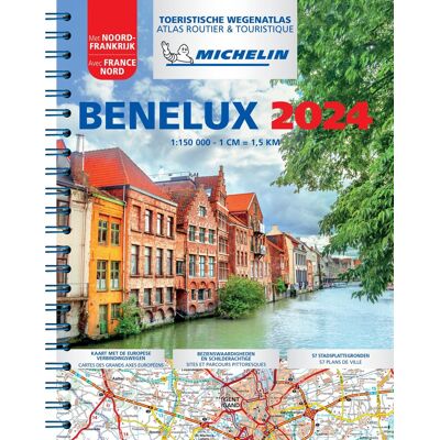 Michelin Atlas Benelux 2024 (A4-Spirale) - Publicité Michelin Atlas Benelux 2024 (A4-Spirale) - Publicité