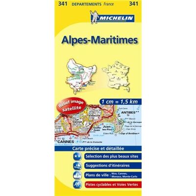 Alpes Maritimes (Michelin Kaart - Lokaal Frankrijk (341)) - Publicité Alpes Maritimes (Michelin Kaart - Lokaal Frankrijk (341)) - Publicité