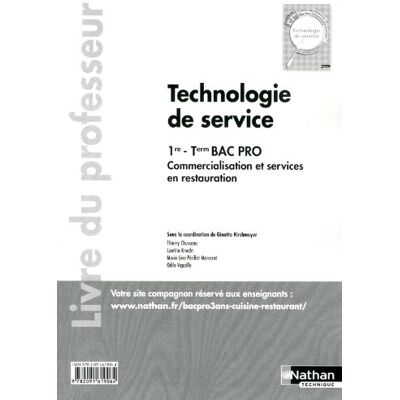 Thierry Chusseau Technologie De Service Première/term Bac Pro - Csr Livre Du Professeur 2012 - Publicité Thierry Chusseau Technologie De Service Première/term Bac Pro - Csr Livre Du Professeur 2012 - Publicité