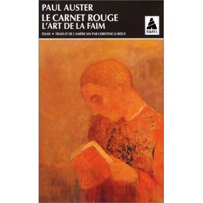 Paul Auster Le Carnet Rouge. L'Art De La Faim - Publicité Paul Auster Le Carnet Rouge. L'Art De La Faim - Publicité