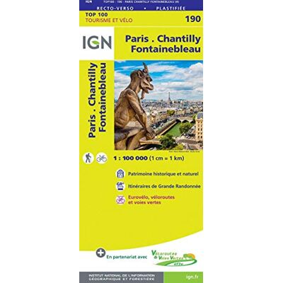Collectif Paris.Chantilly.Fontainebleau 1:100 000: Ign Cartes Top 100 - Straßenkarte - Publicité Collectif Paris.Chantilly.Fontainebleau 1:100 000: Ign Cartes Top 100 - Straßenkarte - Publicité