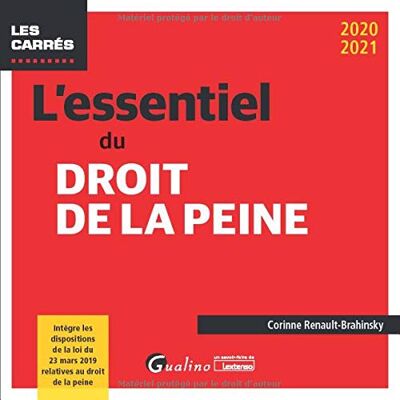Corinne Renault-Brahinsky L'Essentiel Du Droit De La Peine : 2020-2021 - Publicité Corinne Renault-Brahinsky L'Essentiel Du Droit De La Peine : 2020-2021 - Publicité
