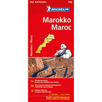 Michelin Marokko: Straßen- Und Tourismuskarte 1:1.000.000 (Michelin Nationalkarte) - Publicité Michelin Marokko: Straßen- Und Tourismuskarte 1:1.000.000 (Michelin Nationalkarte) - Publicité