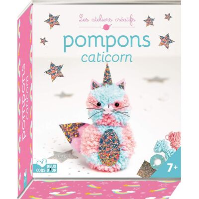 Pompons Caticorn : Mini-Boîte Avec Accessoires - Publicité Pompons Caticorn : Mini-Boîte Avec Accessoires - Publicité