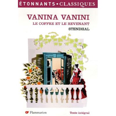 Stendhal Vanina Vanini. Le Coffre Et Le Revenant - Publicité Stendhal Vanina Vanini. Le Coffre Et Le Revenant - Publicité