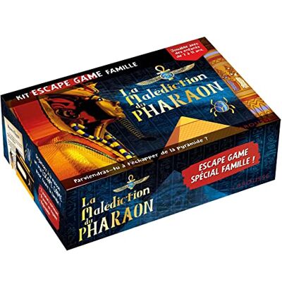 Collectif La Malédiction Du Pharaon : Kit Escape Game Famille - Publicité Collectif La Malédiction Du Pharaon : Kit Escape Game Famille - Publicité