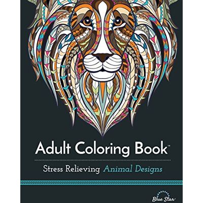 Blue Star Coloring Adult Coloring Book: Stress Relieving Animal Designs - Publicité Blue Star Coloring Adult Coloring Book: Stress Relieving Animal Designs - Publicité