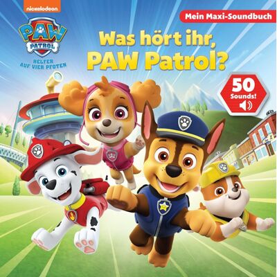 Pi Kids Paw Patrol - Was Hört Ihr, Paw Patrol? - Mein Maxi-Soundbuch - 50 Sounds - Publicité Pi Kids Paw Patrol - Was Hört Ihr, Paw Patrol? - Mein Maxi-Soundbuch - 50 Sounds - Publicité