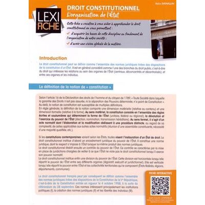 Hakim Daïmallah Droit Constitutionnel : L'Organisation De L'Etat - Publicité Hakim Daïmallah Droit Constitutionnel : L'Organisation De L'Etat - Publicité