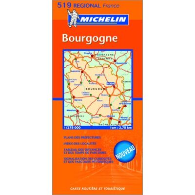 Michelin Karten, Bl.519 : Bourgogne, Französische Ausgabe (Cartes Mosaic) - Publicité Michelin Karten, Bl.519 : Bourgogne, Französische Ausgabe (Cartes Mosaic) - Publicité