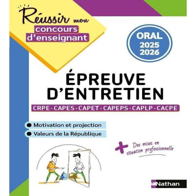 Sébastien Mounié Epreuve D'Entretien Crpe, Capes, Capet, Capeps, Caplp, Cacpe : Motivation Et Projection, Valeurs De La République : Oral 2025-2026 - Publicité Sébastien Mounié Epreuve D'Entretien Crpe, Capes, Capet, Capeps, Caplp, Cacpe : Motivation Et Projection, Valeurs De La République : Oral 2025-2026 - Publicité