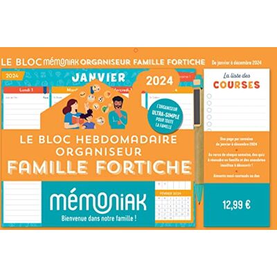 Editions 365 Le Bloc Hebdomadaire Organiseur : Famille Fortiche : De Janvier À Décembre 2024 - Publicité Editions 365 Le Bloc Hebdomadaire Organiseur : Famille Fortiche : De Janvier À Décembre 2024 - Publicité