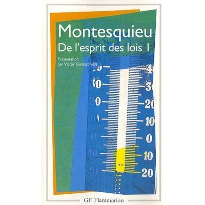 Montesquieu De L'Esprit Des Lois. Vol. 1 - Publicité Montesquieu De L'Esprit Des Lois. Vol. 1 - Publicité
