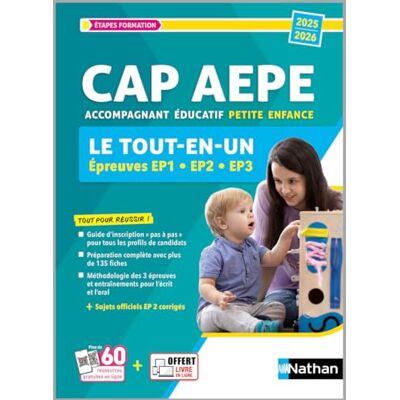 Louisa Rebih Cap Aepe Accompagnant Éducatif Petite Enfance : Le Tout-En-Un, Épreuves Ep1, Ep2, Ep3 : 2025-2026 - Publicité Louisa Rebih Cap Aepe Accompagnant Éducatif Petite Enfance : Le Tout-En-Un, Épreuves Ep1, Ep2, Ep3 : 2025-2026 - Publicité