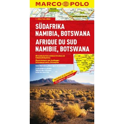 Marco Polo Kontinentalkarte Südafrika, Namibia, Botswana 1:2 Mio.: Mit Landschaftlich Schönen Strecken Und Sehenswürdigkeiten. Übersichtskarte Zum Ausklappen. Entfernungstabelle. Ortsregister - Publicité Marco Polo Kontinentalkarte Südafrika, Namibia, Botswana 1:2 Mio.: Mit Landschaftlich Schönen Strecken Und Sehenswürdigkeiten. Übersichtskarte Zum Ausklappen. Entfernungstabelle. Ortsregister - Publicité
