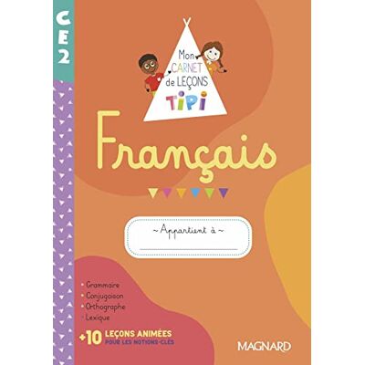 Mélissa Ascone Mon Carnet De Leçons Tipi, Français Ce2 - Publicité Mélissa Ascone Mon Carnet De Leçons Tipi, Français Ce2 - Publicité