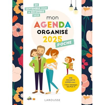 Larousse Mon Agenda Organisé 2025 : Poche - Publicité Larousse Mon Agenda Organisé 2025 : Poche - Publicité