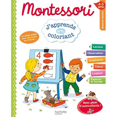 Collectif J'Apprends Tout En Coloriant Moyenne Section, 4-5 Ans : Montessori - Publicité Collectif J'Apprends Tout En Coloriant Moyenne Section, 4-5 Ans : Montessori - Publicité
