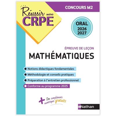 Claude Jegaden Mathématiques, Épreuve De Leçon : Oral 2026-2027 : Concours M2 - Publicité Claude Jegaden Mathématiques, Épreuve De Leçon : Oral 2026-2027 : Concours M2 - Publicité