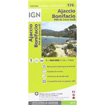 Ign 1 : 100 000 Ajaccio Bonifacio: Top 100 Tourisme Et Découverte (Ign Map) - Publicité Ign 1 : 100 000 Ajaccio Bonifacio: Top 100 Tourisme Et Découverte (Ign Map) - Publicité