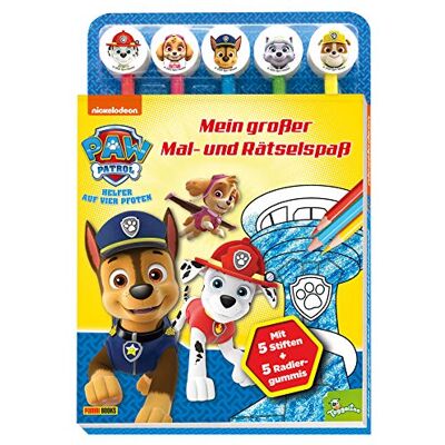 Panini Paw Patrol: Mein Großer Mal- Und Rätselspaß: Rätselblock Mit 5 Stiften Und 5 Radiergummis - Publicité Panini Paw Patrol: Mein Großer Mal- Und Rätselspaß: Rätselblock Mit 5 Stiften Und 5 Radiergummis - Publicité