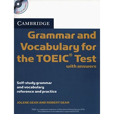 Jolene Gear Cambridge Grammar And Vocabulary For The Toeic Test With Answers And Audio Cds (2): Self-Study Grammar And Vocabulary Reference And Practice (Book & Audio Cd) - Publicité Jolene Gear Cambridge Grammar And Vocabulary For The Toeic Test With Answers And Audio Cds (2): Self-Study Grammar And Vocabulary Reference And Practice (Book & Audio Cd) - Publicité