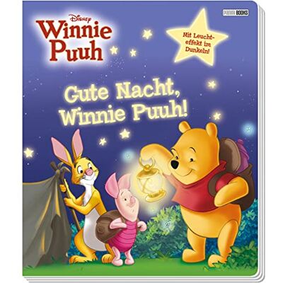 Panini Disney Winnie Puuh: Gute Nacht, Winnie Puuh!: Pappbilderbuch Mit Glow-In-The-Dark-Effekten Auf Jeder Seite - Publicité Panini Disney Winnie Puuh: Gute Nacht, Winnie Puuh!: Pappbilderbuch Mit Glow-In-The-Dark-Effekten Auf Jeder Seite - Publicité