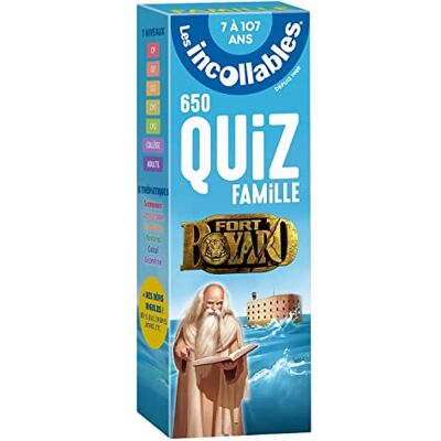 Play Bac Les Incollables, Fort Boyard : 650 Quiz Famille, 7 À 107 Ans - Publicité Play Bac Les Incollables, Fort Boyard : 650 Quiz Famille, 7 À 107 Ans - Publicité