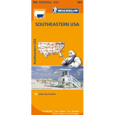 Usa Southeast 11584 Carte ' Regional ' Michelin Kaart - Publicité Usa Southeast 11584 Carte ' Regional ' Michelin Kaart - Publicité