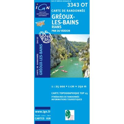 IGN Gréoux-Les-Bains 1 : 25 000 - Publicité IGN Gréoux-Les-Bains 1 : 25 000 - Publicité