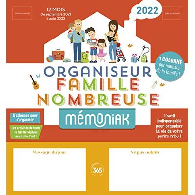Editions 365 Organiseur Famille Nombreuse 2022 : De Septembre 2021 À Août 2022 - Publicité Editions 365 Organiseur Famille Nombreuse 2022 : De Septembre 2021 À Août 2022 - Publicité