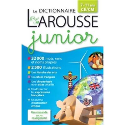 Le Dictionnaire Larousse Junior, 7-11 Ans, Ce-Cm - Publicité Le Dictionnaire Larousse Junior, 7-11 Ans, Ce-Cm - Publicité