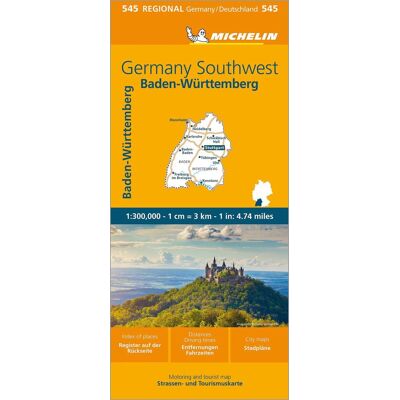 Michelin Baden-Württemberg: Map (Michelin Regionalkarten) - Publicité Michelin Baden-Württemberg: Map (Michelin Regionalkarten) - Publicité