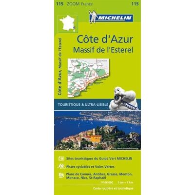 Cote D ' Azur 11115 Carte Zoom Michelin Kaart - Publicité Cote D ' Azur 11115 Carte Zoom Michelin Kaart - Publicité