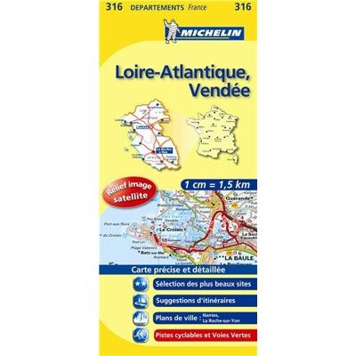 Loire-Atlantique, Vendee (Michelin Kaart - Lokaal Frankrijk (316)) - Publicité Loire-Atlantique, Vendee (Michelin Kaart - Lokaal Frankrijk (316)) - Publicité